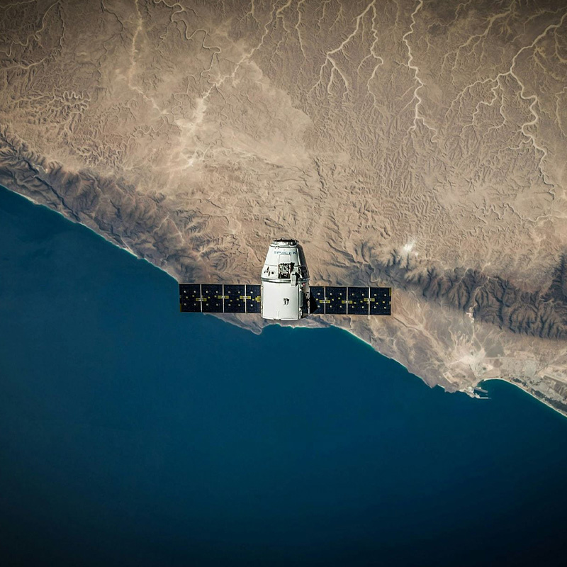 image of earth from space of a satalite