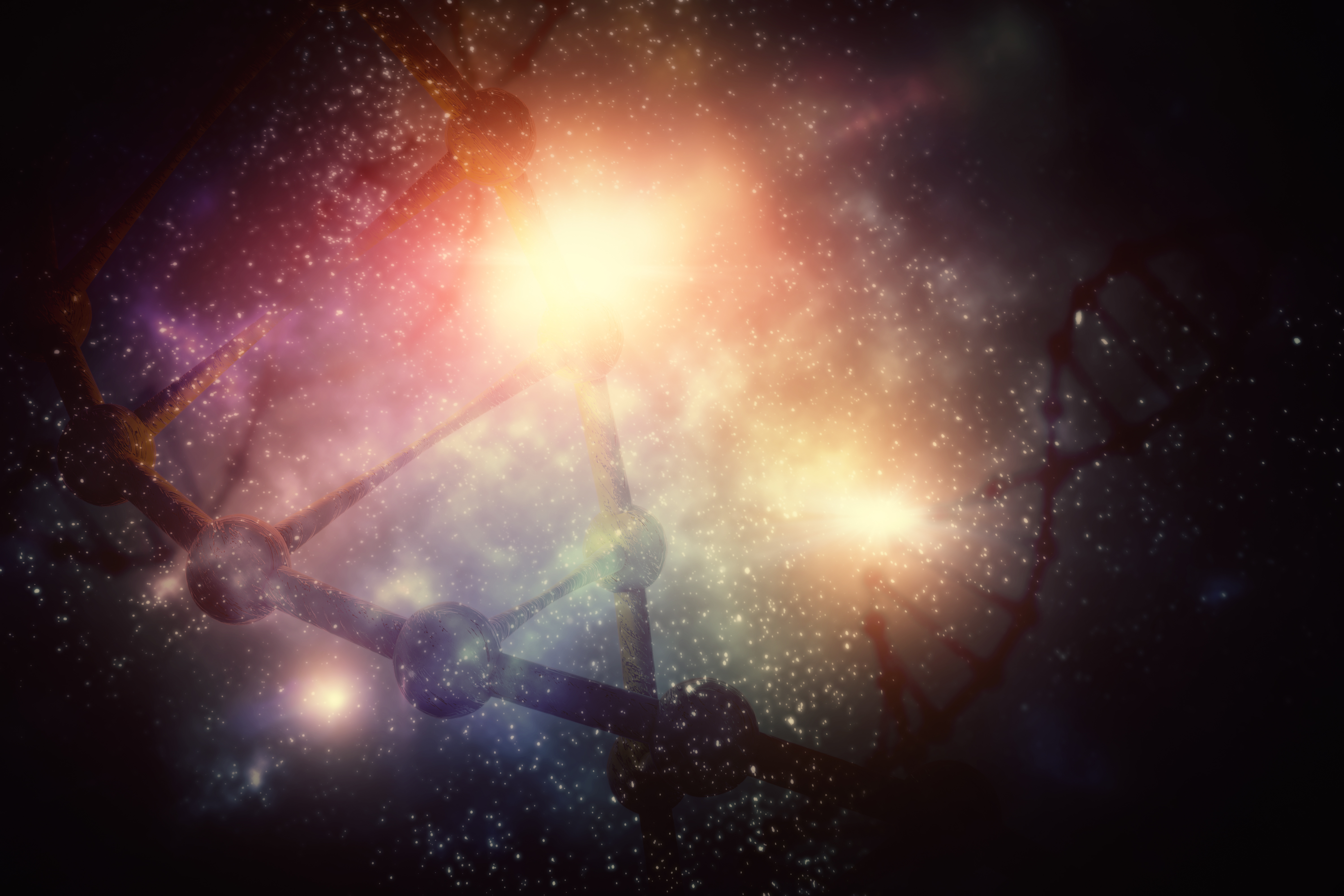 bright light shining in outer space