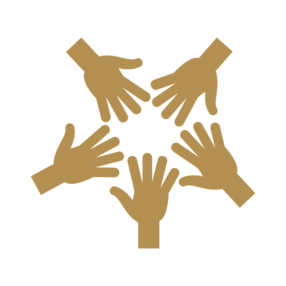 Hands coming together icon