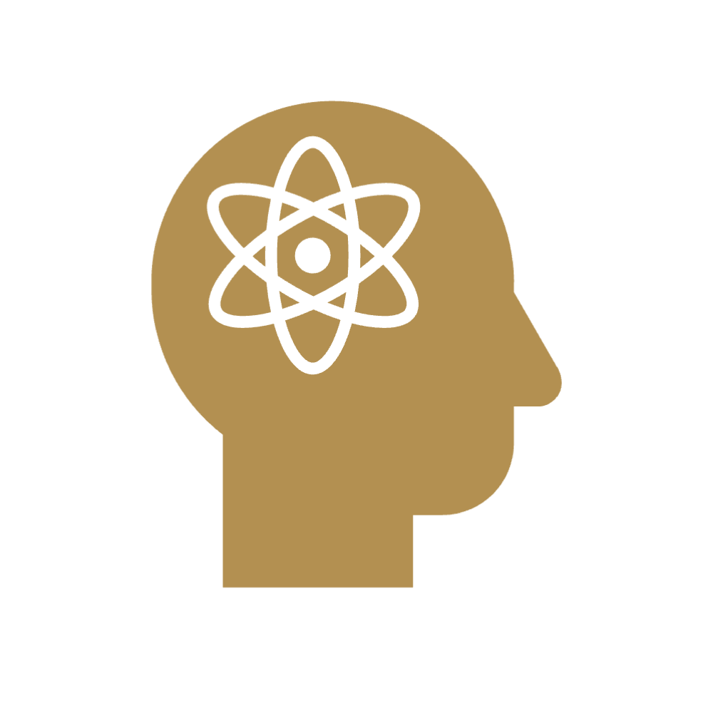 Scientific Thought icon with solid fill