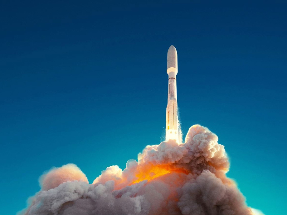 image of a rocket launching
